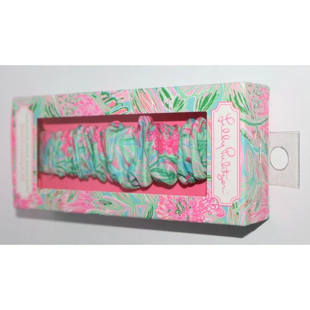 LILLY PULITZER Scrunchie Pink Green Blue Apple Watch Band 38 40 mm NEW